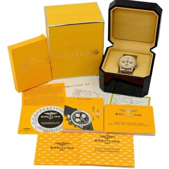 Breitling 42mm Men's Navitimer Two Tone Automatic Chrono Watch B+P! Ref: D23322! - Picture 2 of 10